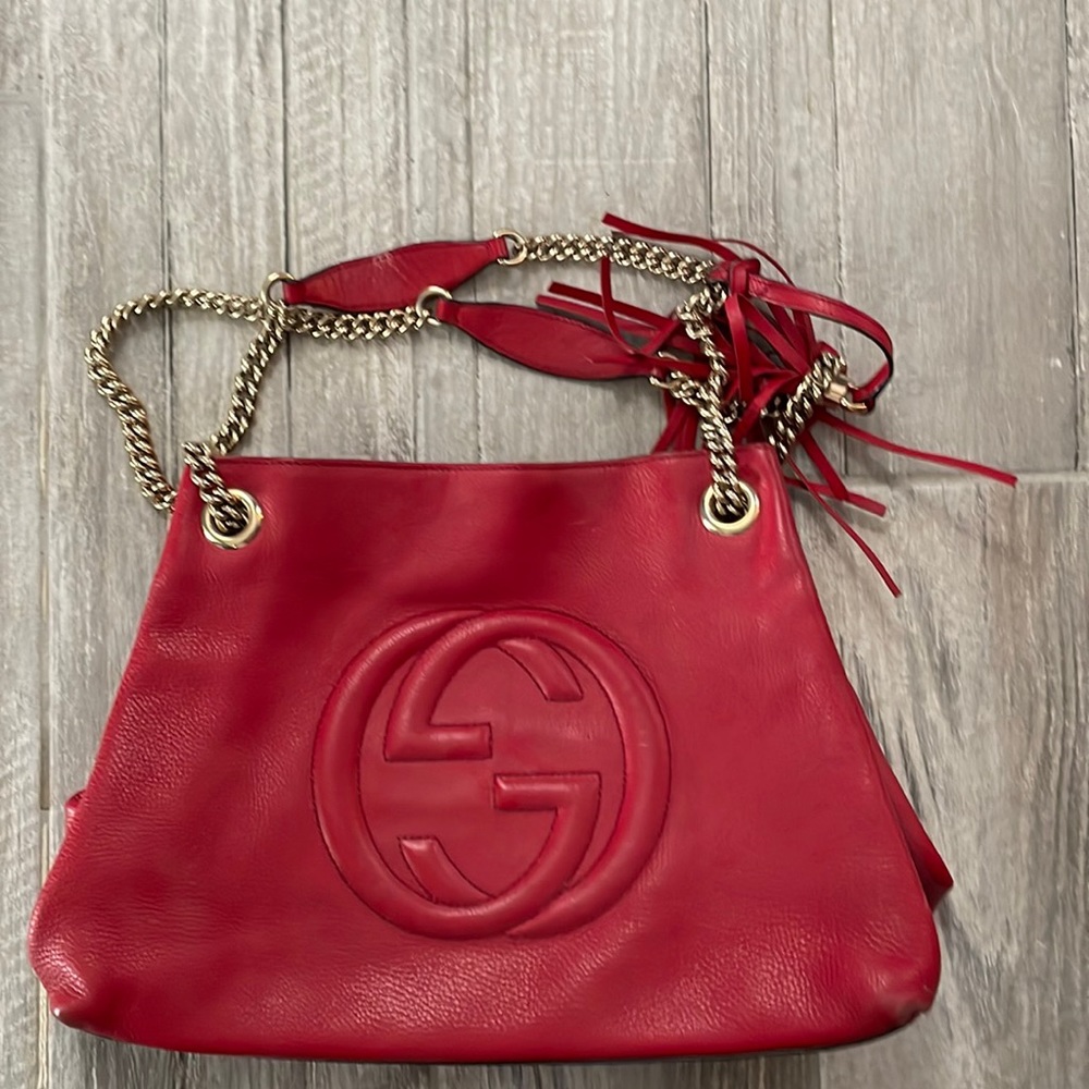 Red Gucci bag